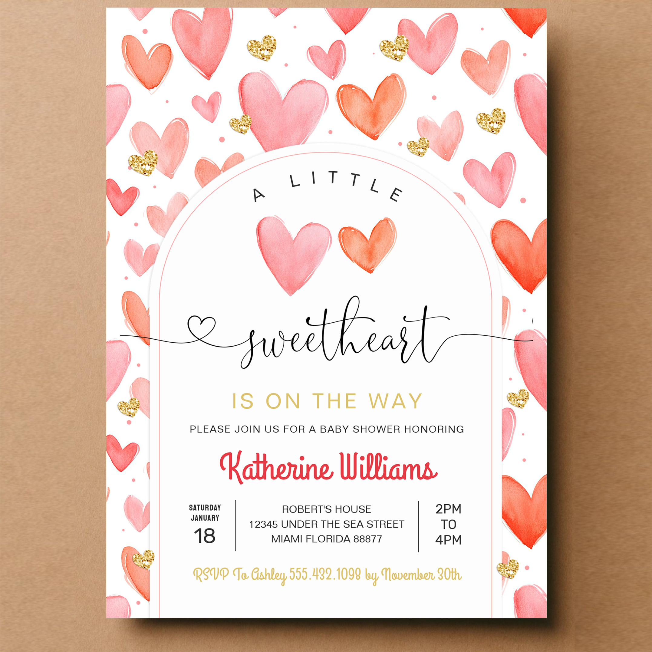 Valentine Day Baby Shower Invitation - Image 14