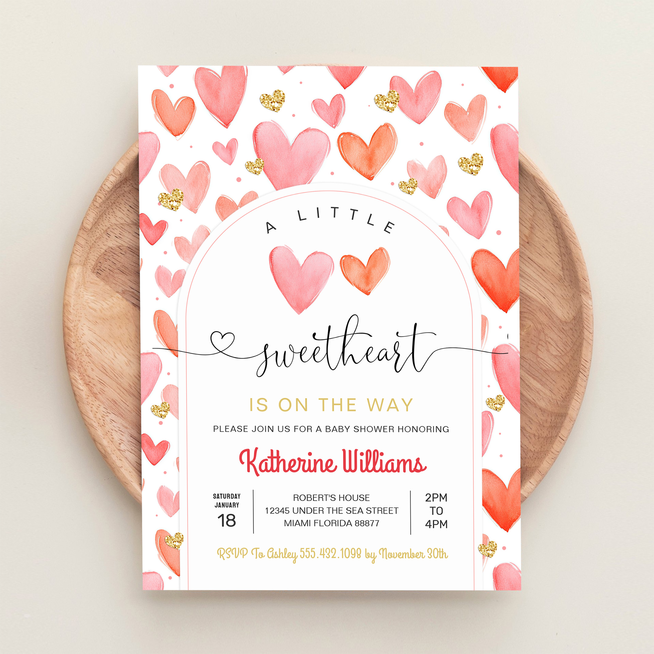 Valentine Day Baby Shower Invitation - Image 7