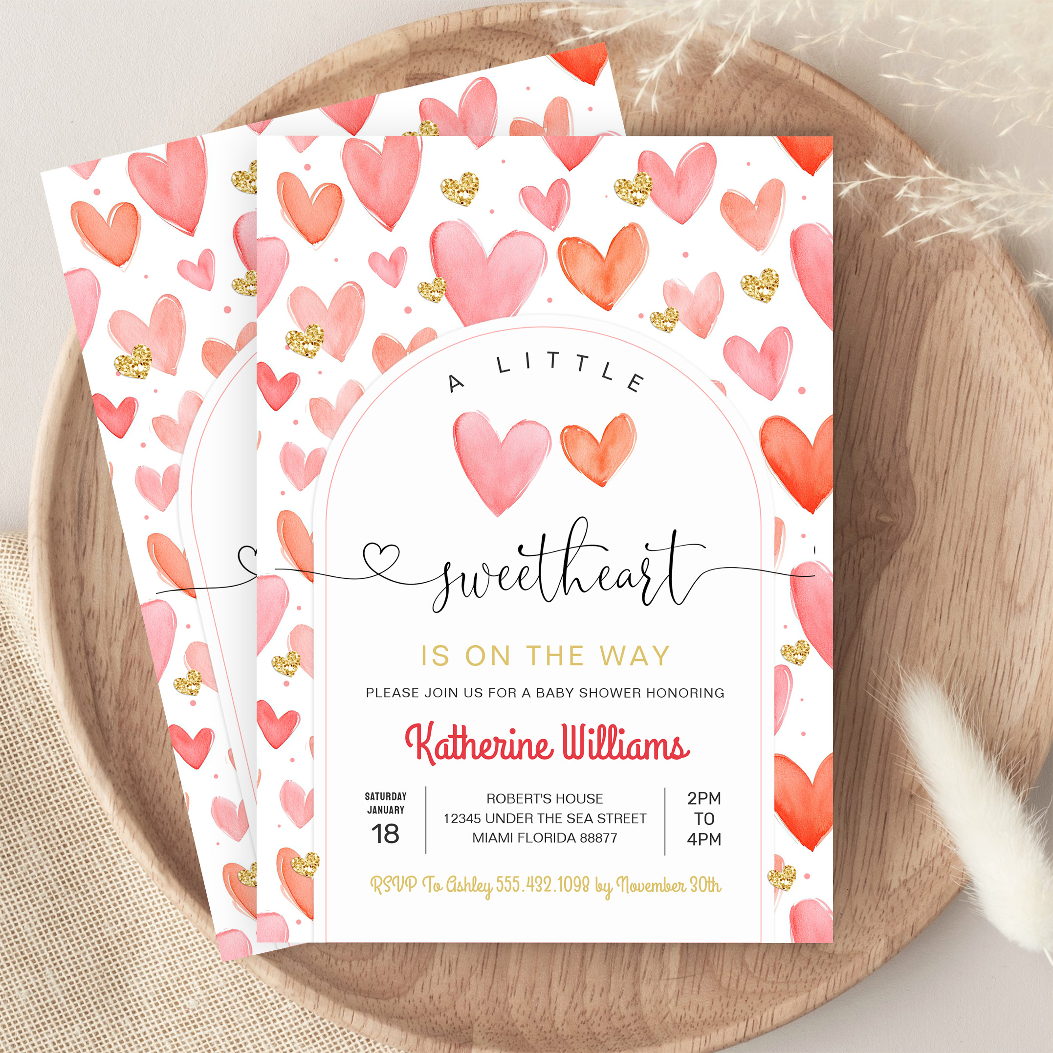 Valentine Day Baby Shower Invitation - Image 9