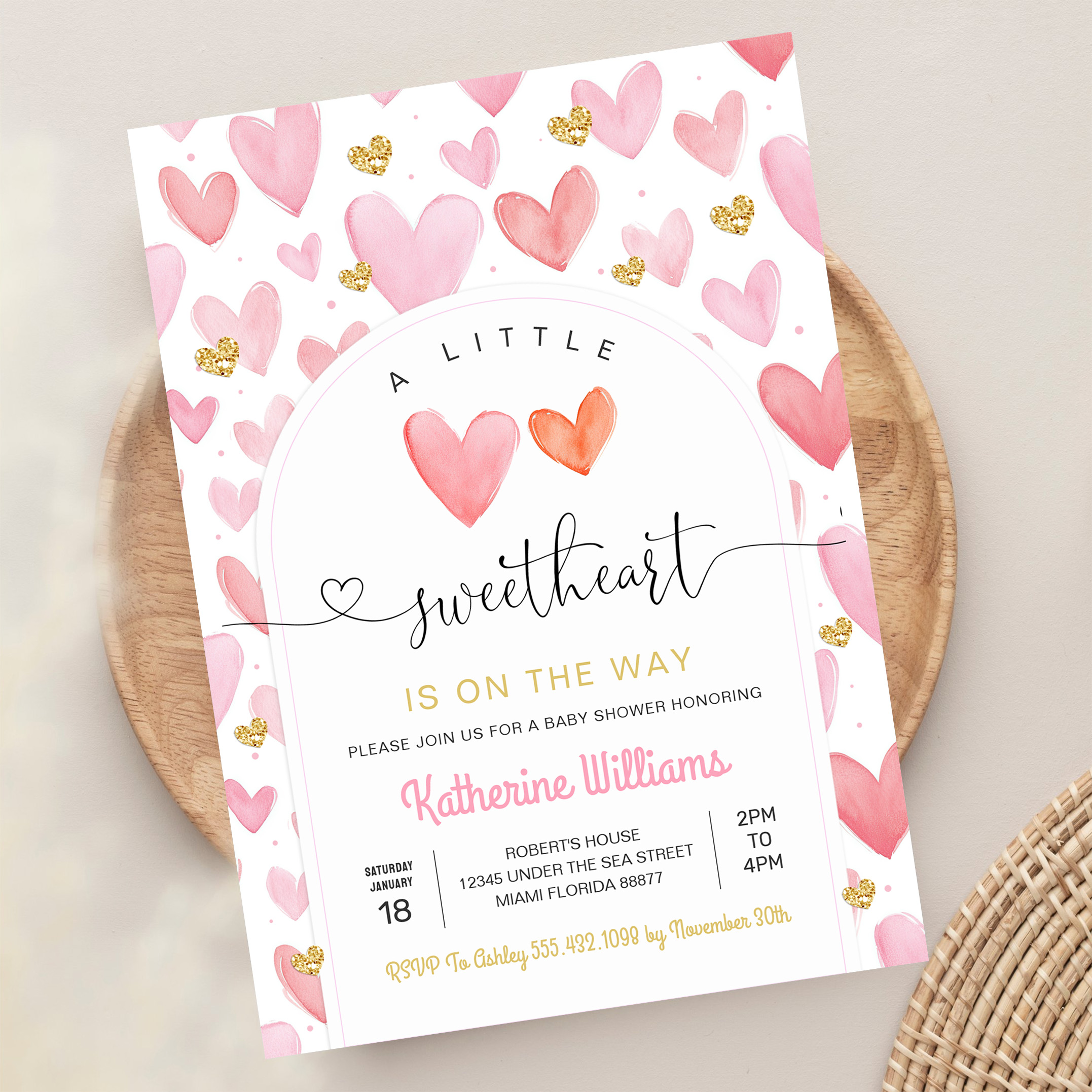 Valentine Day Baby Shower Invitation - Image 13