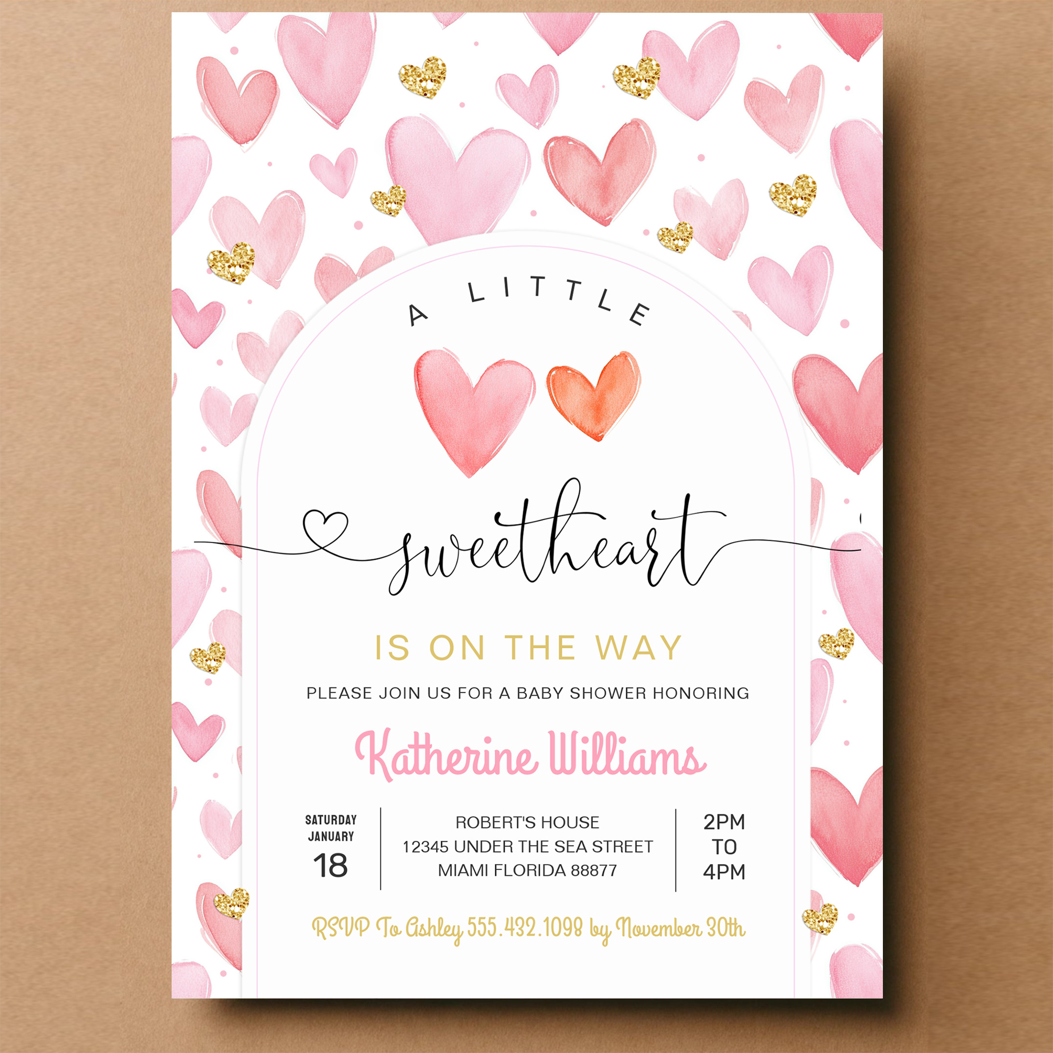 Valentine Day Baby Shower Invitation - Image 14