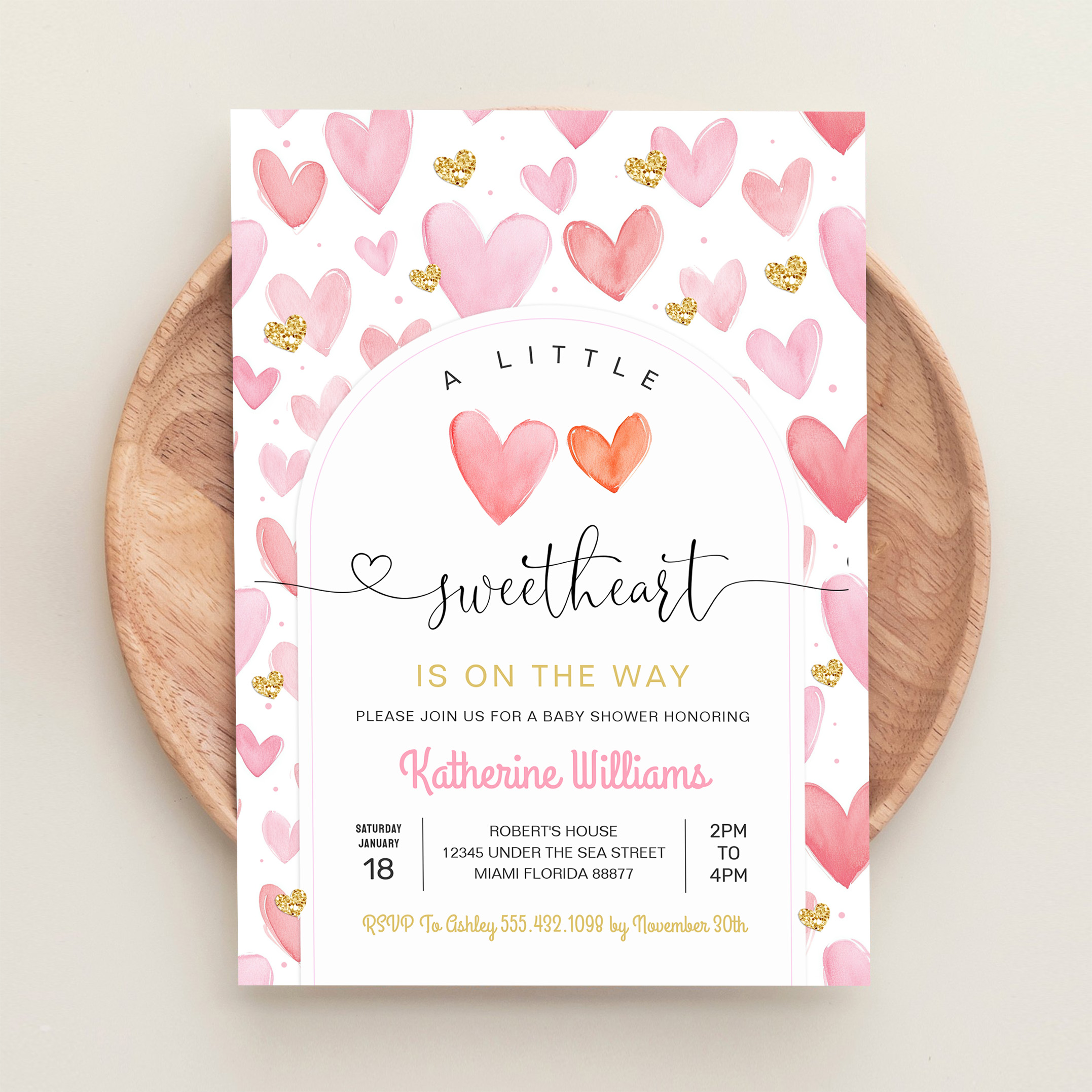 Valentine Day Baby Shower Invitation - Image 7