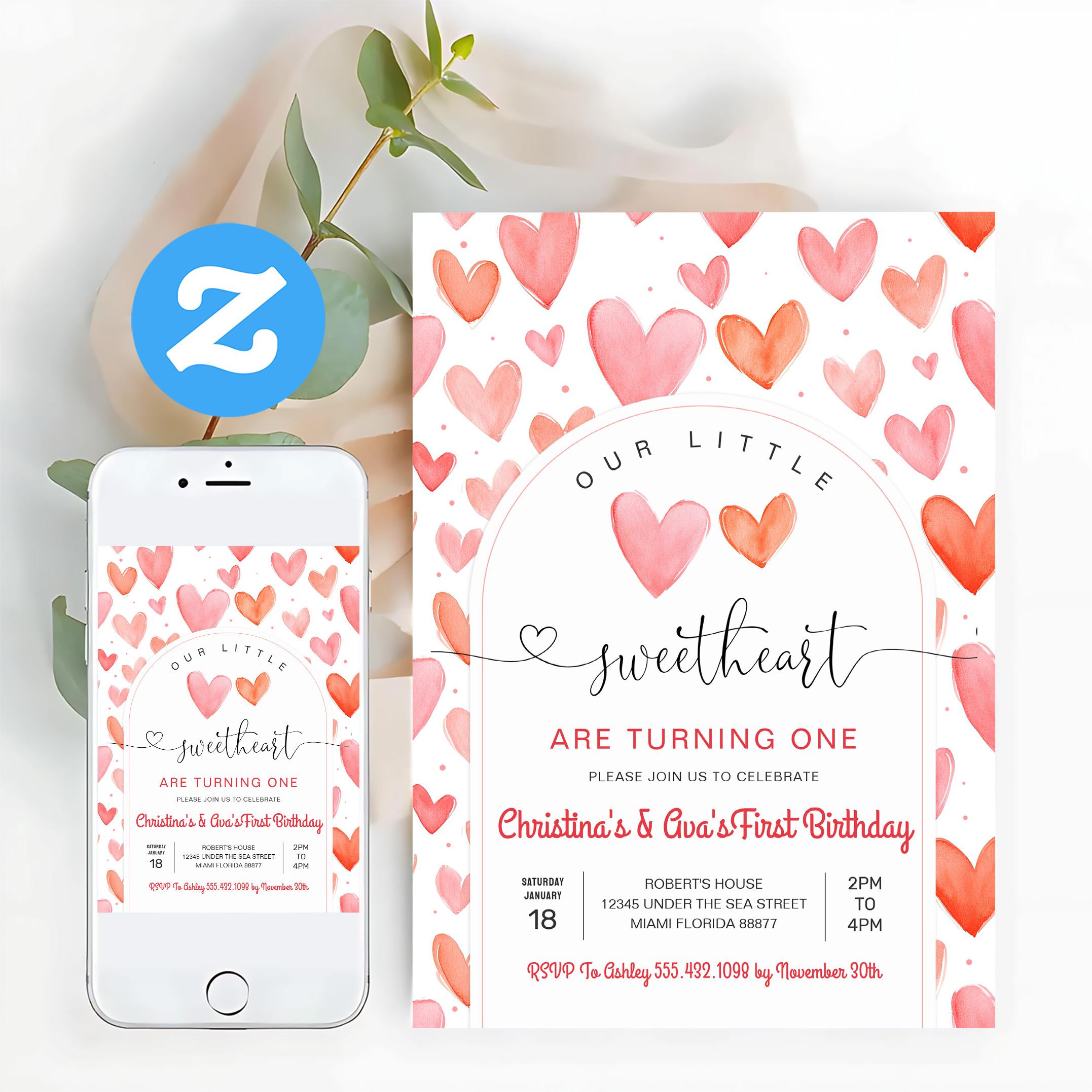 Valentine Day Baby Shower Invitation - Image 12