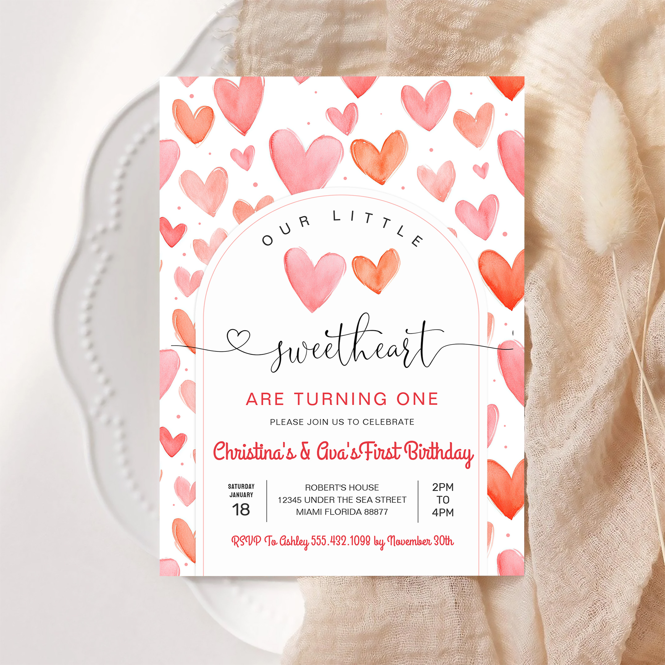 Valentine Day Baby Shower Invitation - Image 6