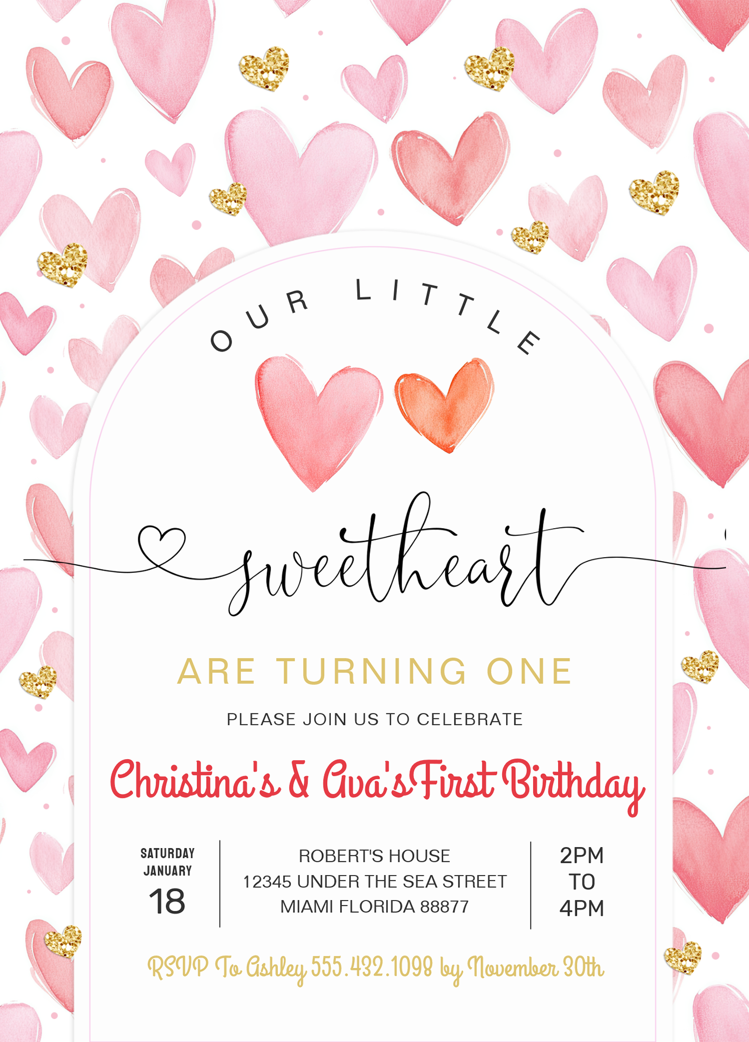 Valentine Day Baby Shower Invitation