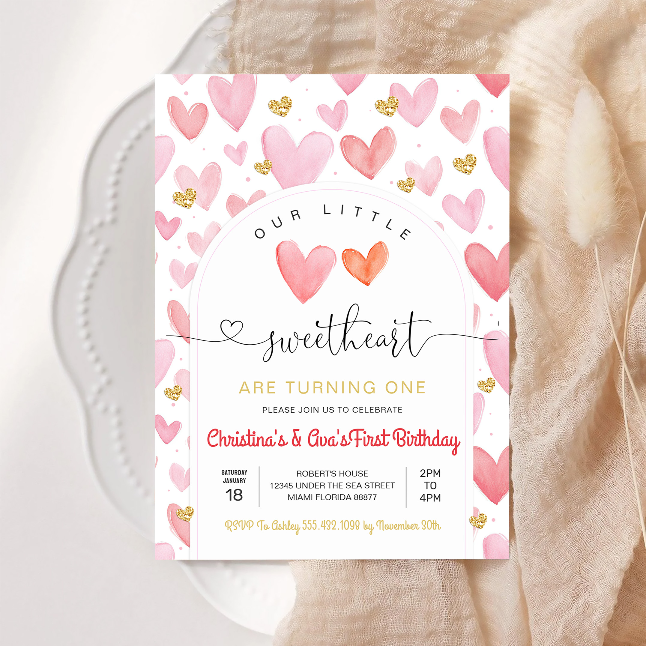 Valentine Day Baby Shower Invitation - Image 6