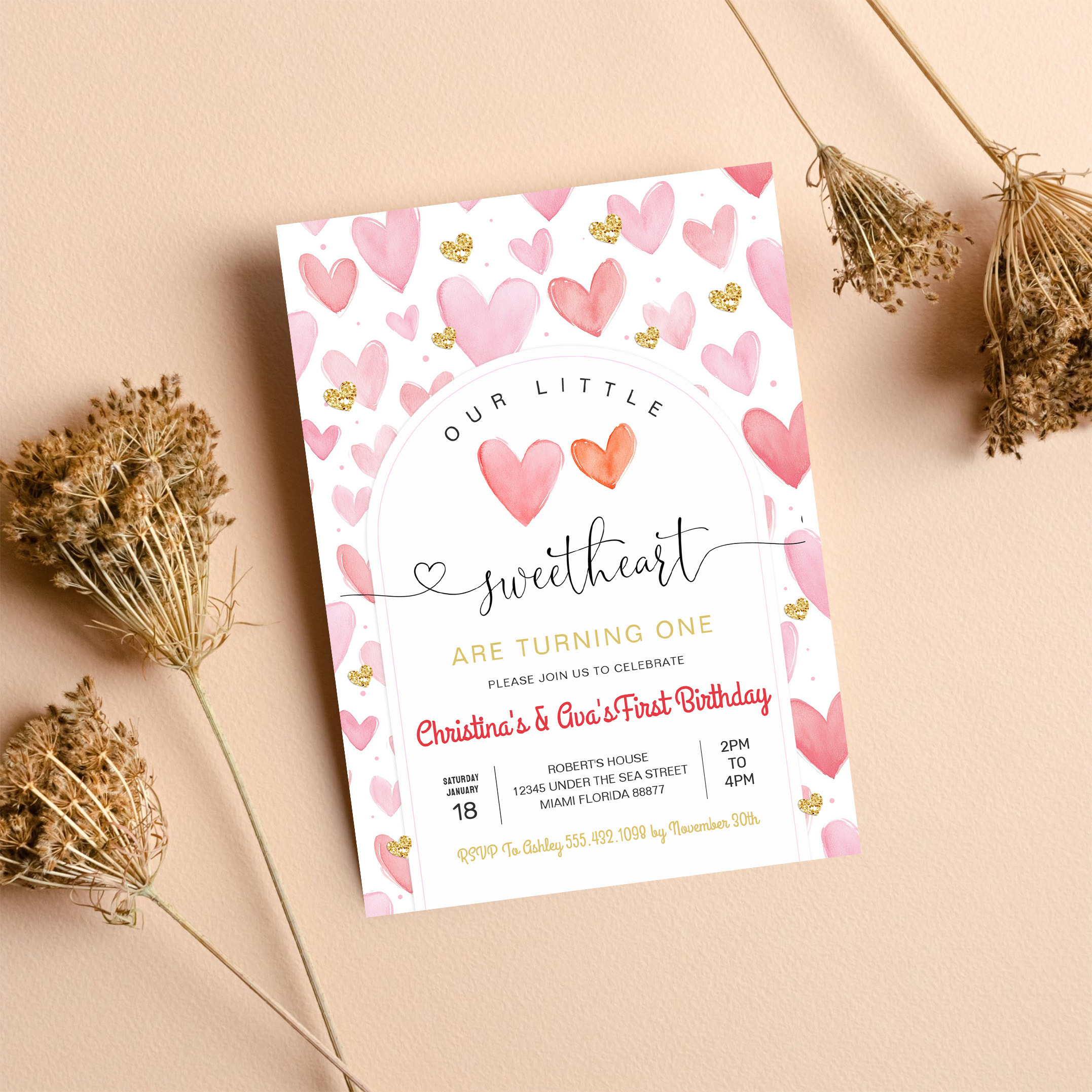 Valentine Day Baby Shower Invitation - Image 8