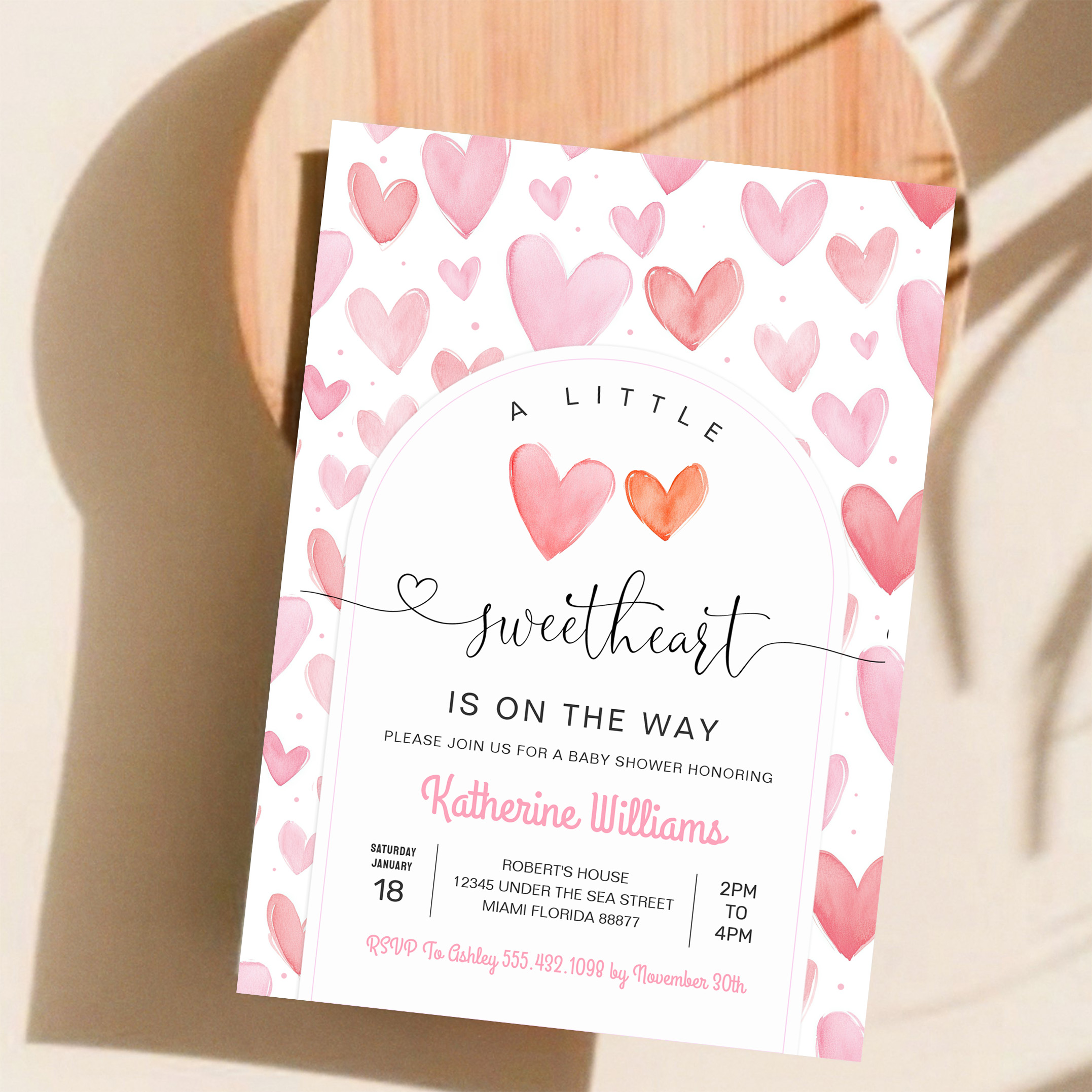 Valentine Day Baby Shower Invitation - Image 11