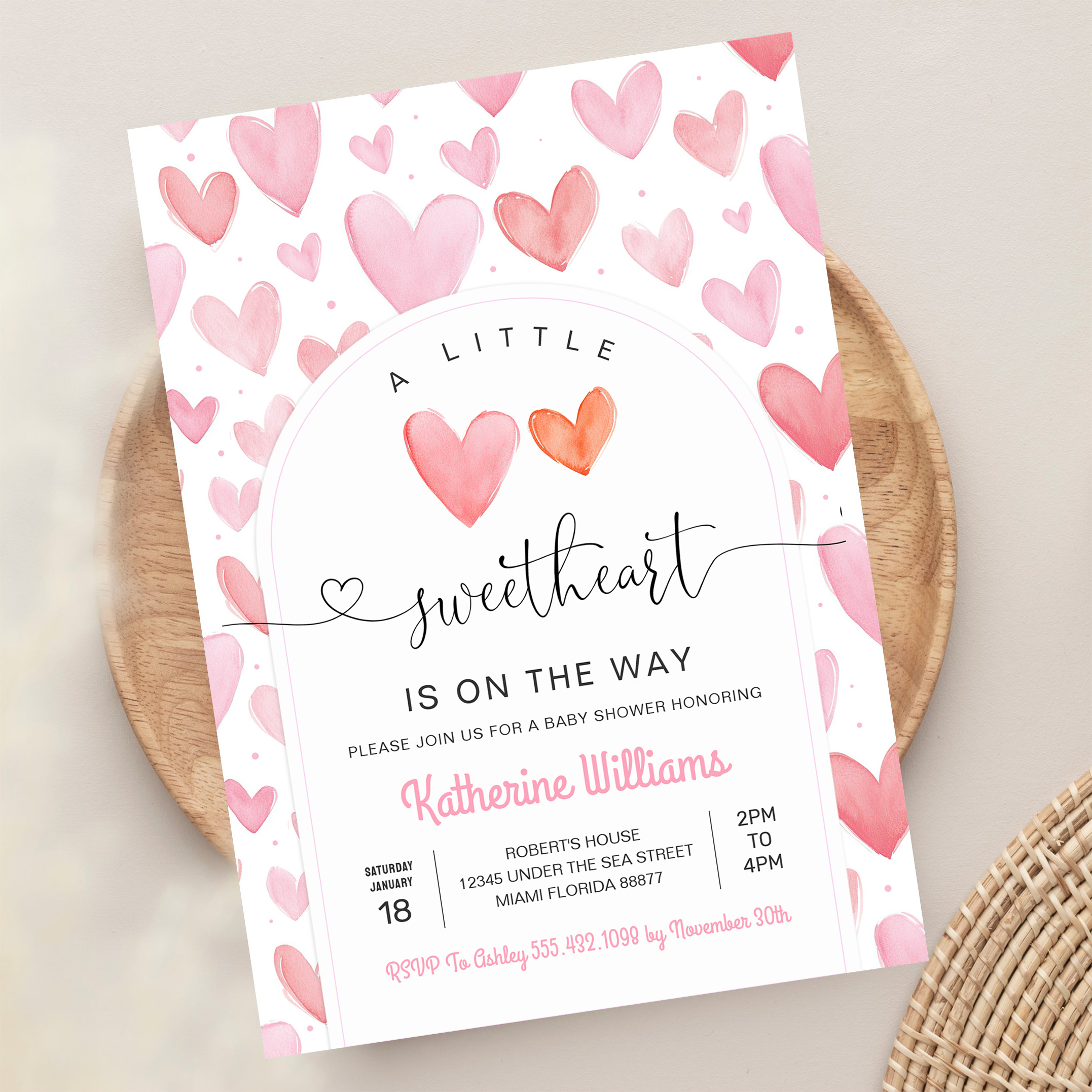 Valentine Day Baby Shower Invitation - Image 13