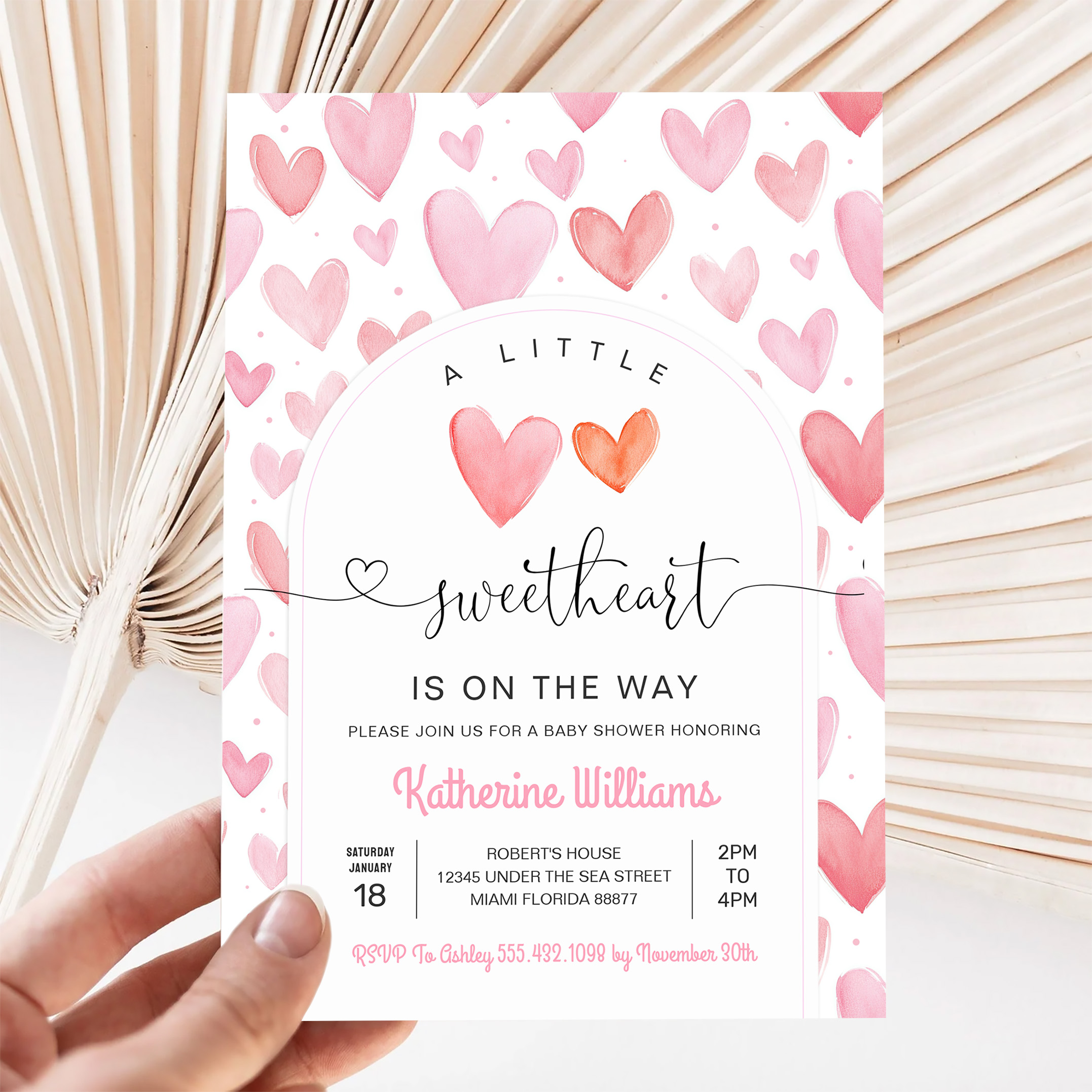 Valentine Day Baby Shower Invitation - Image 5