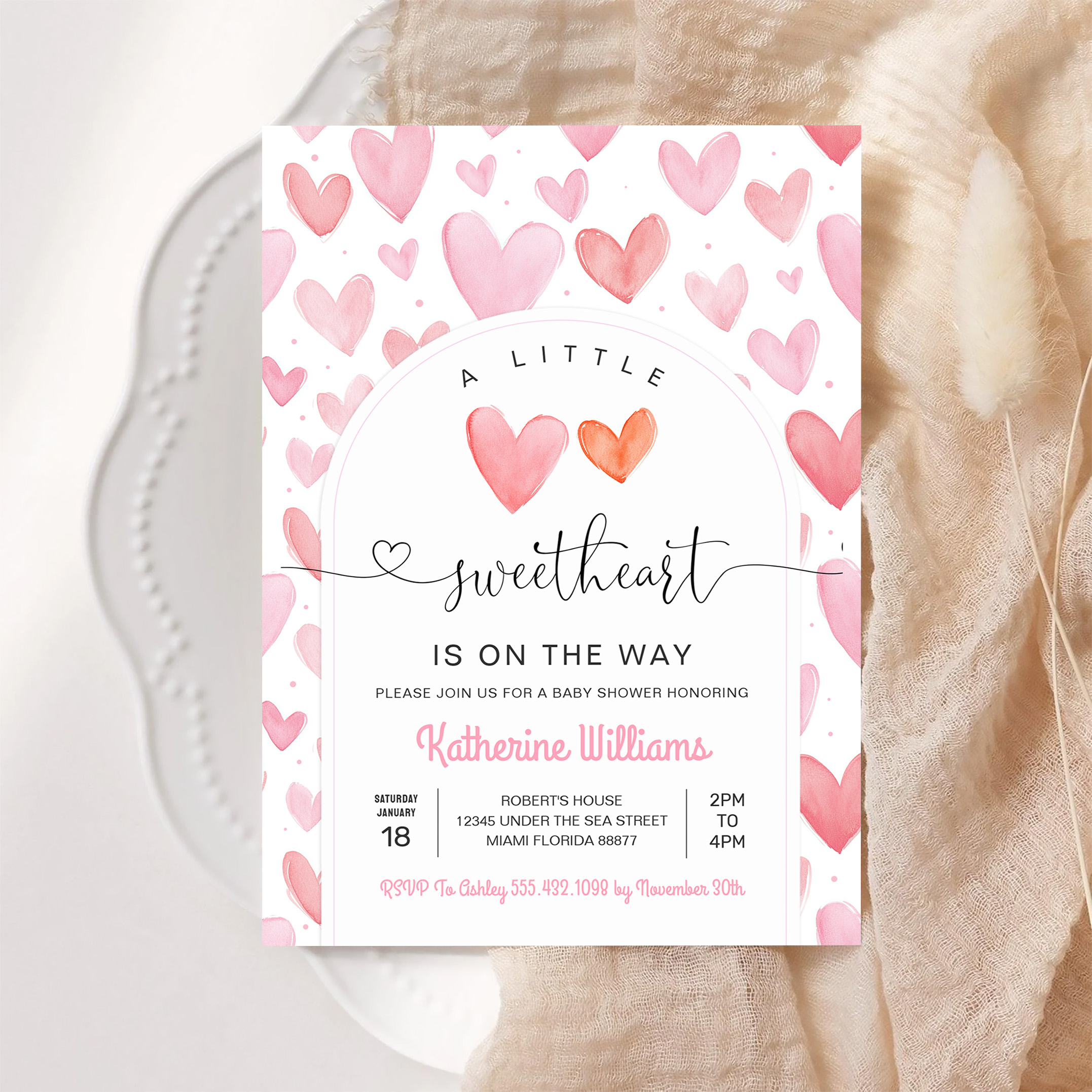 Valentine Day Baby Shower Invitation - Image 6