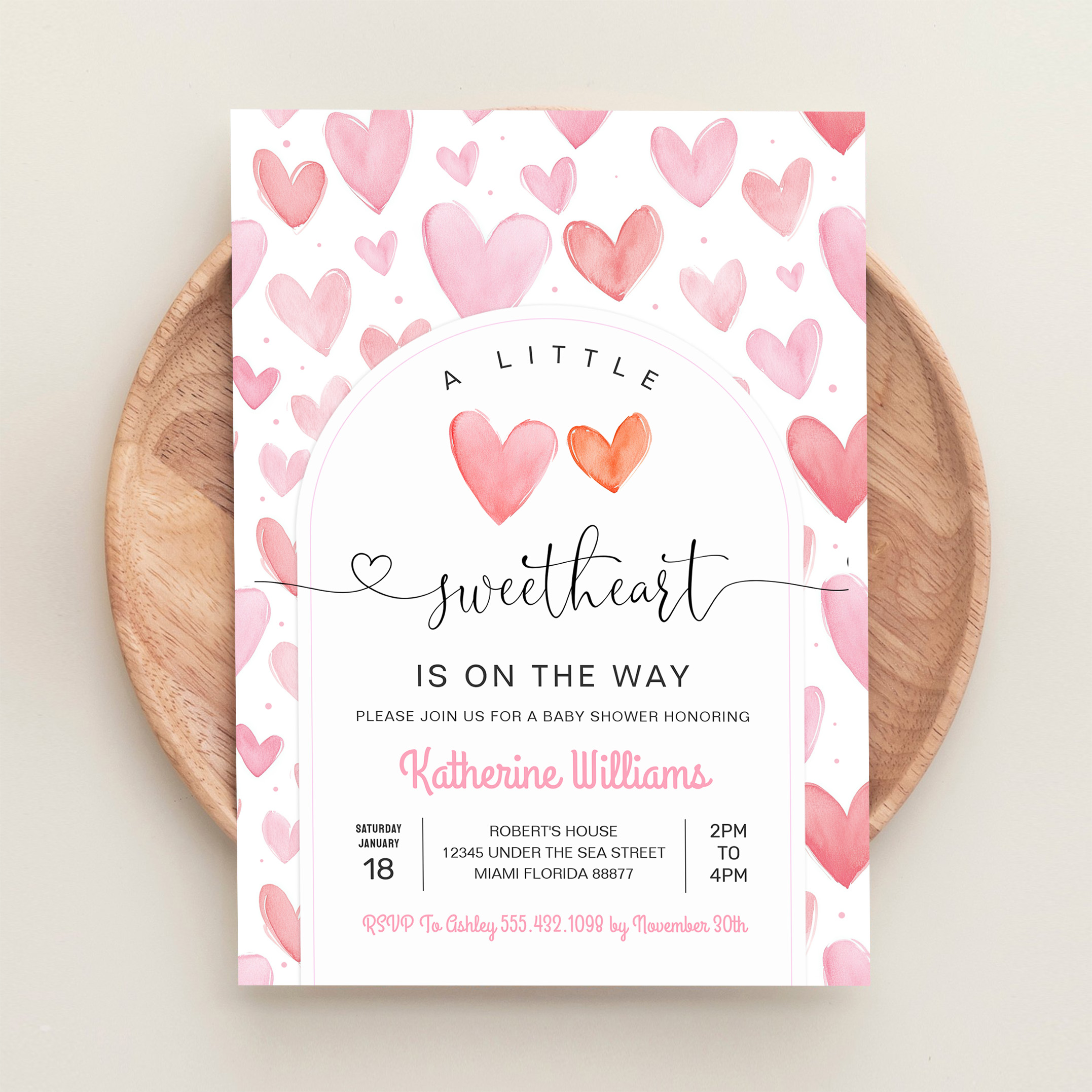 Valentine Day Baby Shower Invitation - Image 7