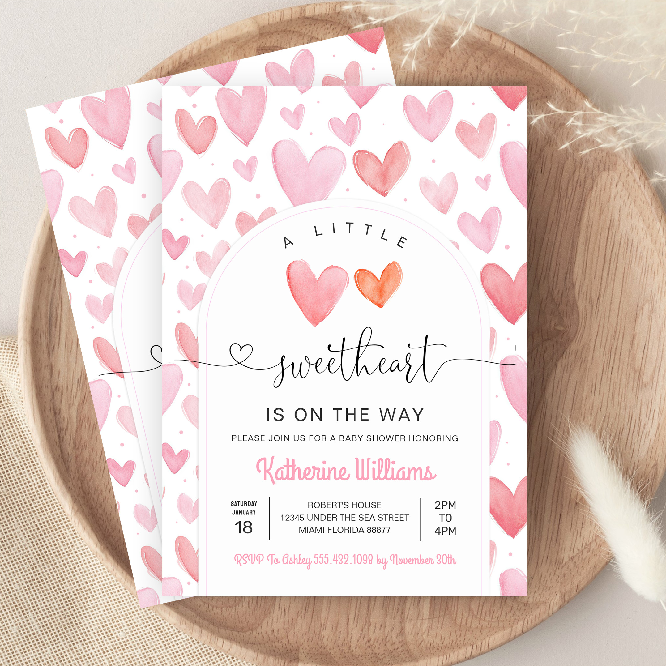 Valentine Day Baby Shower Invitation - Image 9