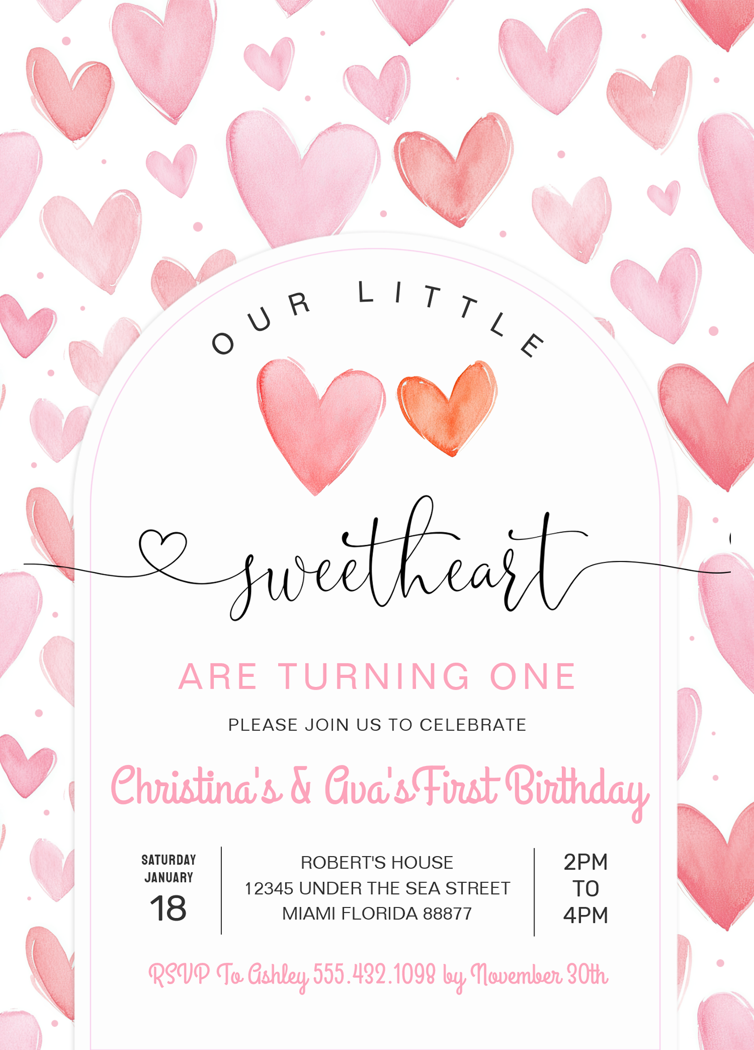 Valentine Day Birthday Invitation