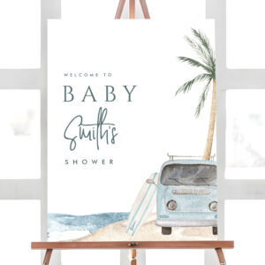 Surf Beach Baby On Board Welcome Sign